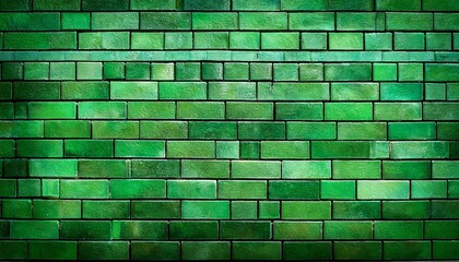 old green tile brick wall background texture