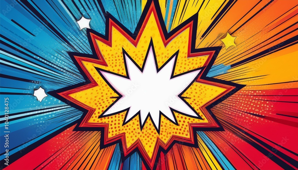 Wall mural playful pop art background featuring pow bold patterns dynamic visuals colorful