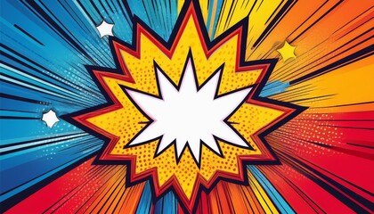 Fototapeta premium playful pop art background featuring pow bold patterns dynamic visuals colorful 