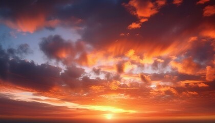 Fototapeta premium sky replacement with morning sunrise and cloudy reddish glow extreme close up