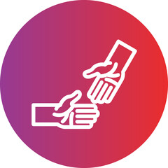 Helping Hand vector icon style