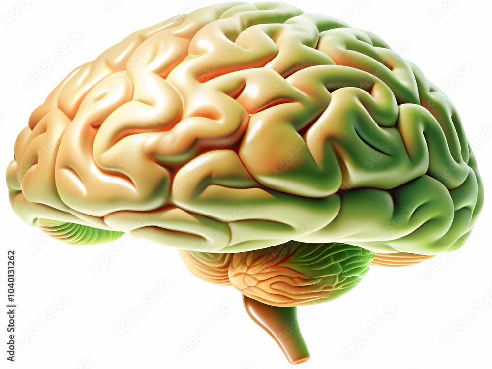 Aufkleber ai brain design concept on red background for business intelligence ads - abstract red background wi