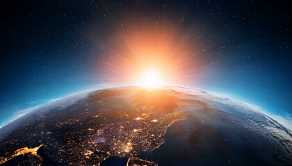 sunrise over earth