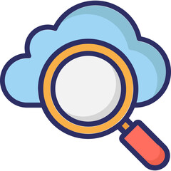 Cloud vector icon with an isolated backround