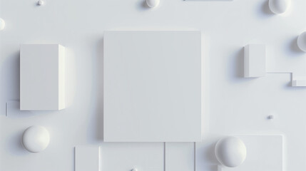 White geometric shapes on a plain background.