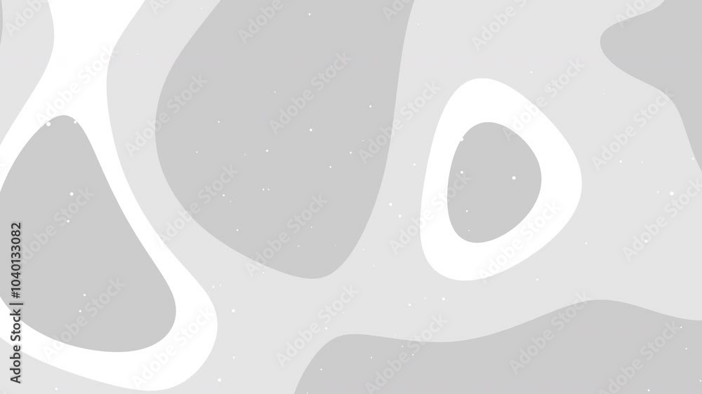 Poster abstract geometric design with white shapes and scattered dots on a gray background. perfect for min