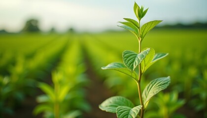  New beginnings  A single sprout in a field of potential