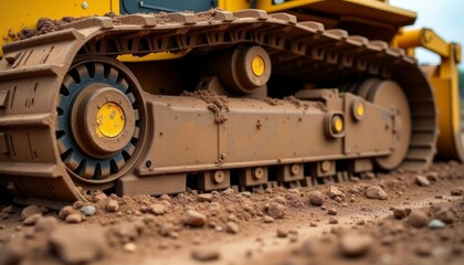  Power in motion  A muddy construction scene