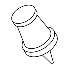 A beautiful design icon of pushpin