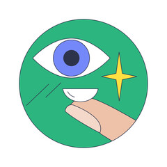 Obraz premium A contact lens on a fingertip symbolizes vision clarity and eye care.