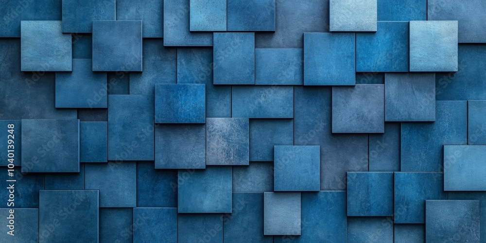 Poster blue waves, intricate patterns of blue hues flowing seamlessly, creating a captivating and dynamic v