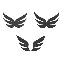 Abstract Wing Icons  Sleek Vector silhouette Line Art Set.