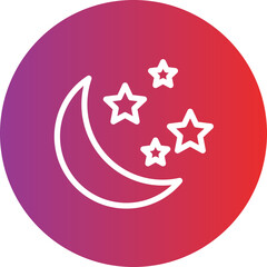 Moon vector icon style