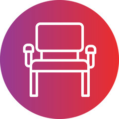 Chair vector icon style