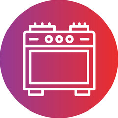 Stove vector icon style
