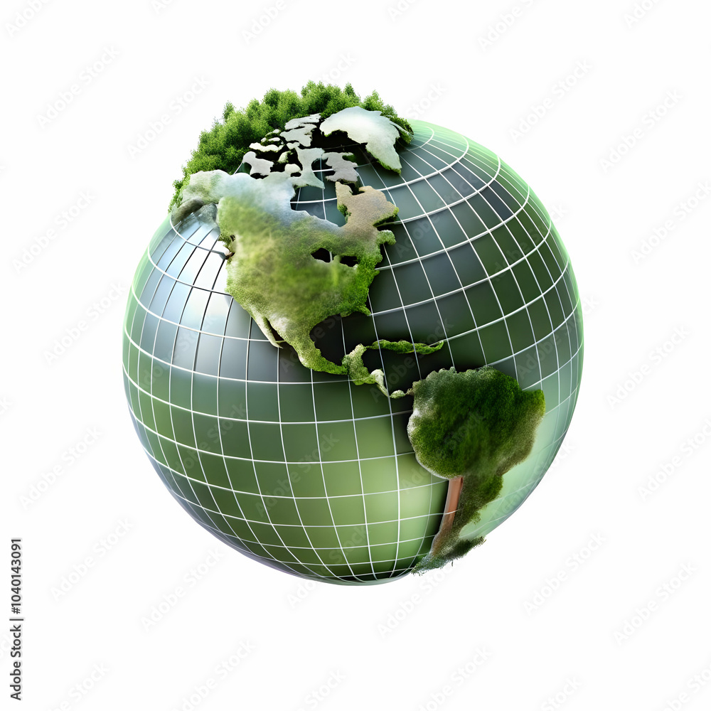 Poster glossy globe digital grid copy space plain background global connectivity digitalization smart citie
