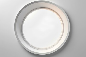 clean, circular wall frame designed with simplicity, enhancing the modern aesthetic with an understated elegance
