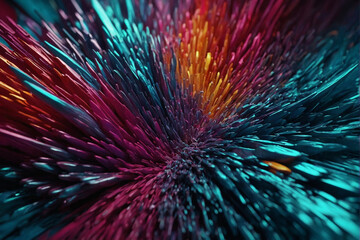 Obraz premium Abstract background with colorful spikes