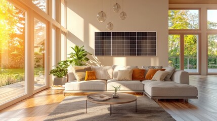 The room is bright and airy