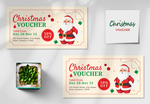 Christmas Gift Voucher Template