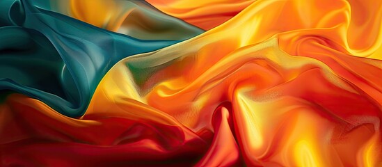 Obraz premium Close up photo of vibrant fabric with copy space image