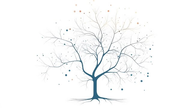 A modern decision tree chart with clear branching paths, symbolizing data-driven business decisions, no background