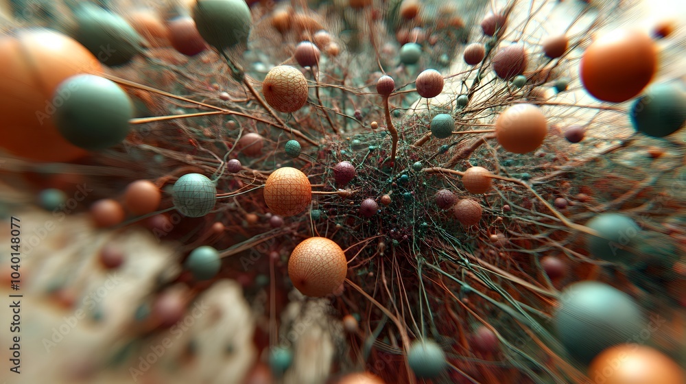 Leinwandbilder a 3d decision tree with vibrant colors, each node representing different outcomes in a business stra