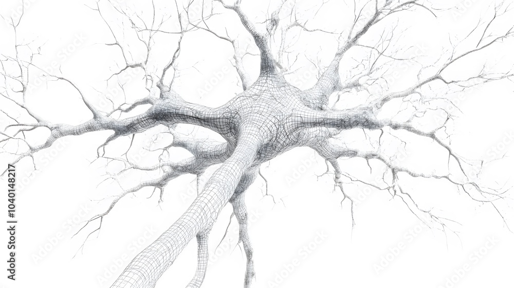 Leinwandbilder a detailed close-up of a decision tree model with intricate nodes, representing complex decision-mak