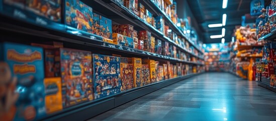 Aisle of Toys in a Store