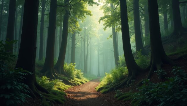  Enchanted forest path inviting exploration and serenity