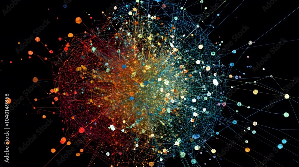 Poster A high-definition K-Means clustering model with sharp lines and clear data points, each cluster represented by distinct color segments, no background