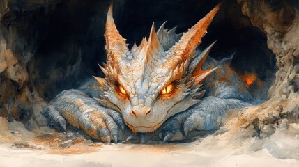 Dragon in Cave