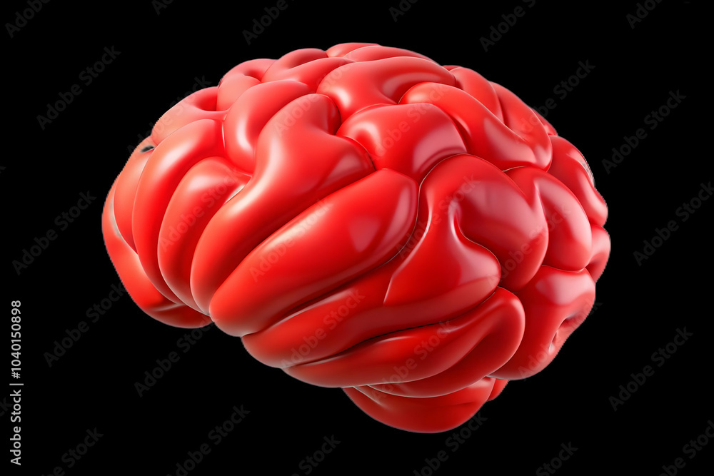 Aufkleber plain red background abstract ai brain design concept for business intelligence advertisements with 
