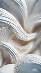 Abstract white background with flowing, layered textures