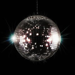 Obraz premium A transparent disco ball chandelier astronomy lighting.