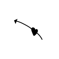 valentine heart arrow icon
