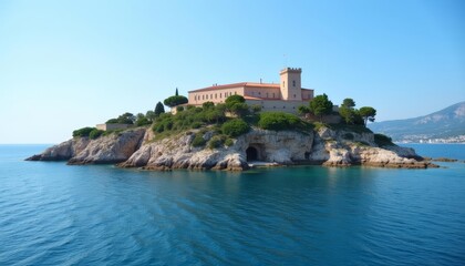  Island fortress a serene Mediterranean marvel