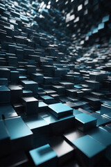Obraz premium abstract background of blue cubes