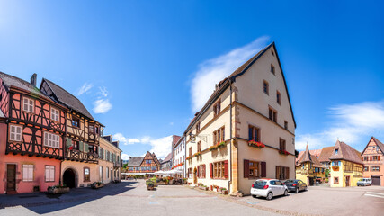 Altstadt, Eguisheim, Frankreich 