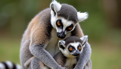 Obraz premium Motherly love in the wild A tender moment between a mother and her baby kangaroo