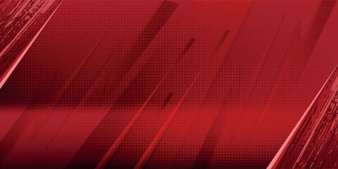 Abstract Red Sports Background Vector. International Sports Day Banner Illustration
