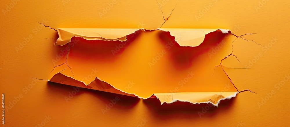 Poster a torn piece of paper with a liability message set against an orange backdrop symbolizing liability 