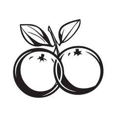 Oranges In cartoon, hand-drawn flat style. image for social media, websites and UI. Isolated 2D vector design in logo, icon, sketch style, simple line vector, single color. AI Generative Art.