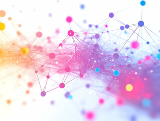 Flat Neural Network Marketplace Concept: Tracking Shot Through Glowing Neural Network with AI-Driven E-commerce Transactions Illuminating Pathways in Abstract Macro Landscape - Simple Flat Vector Illu