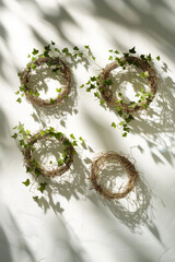 Nature-Inspired Wreaths with Ivy, Simple and Elegant Decor