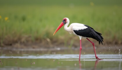  Elegance in the wild  A cranes graceful stride