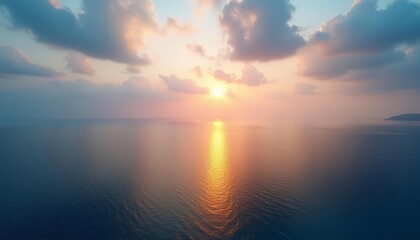  Sunsets golden glow on the horizon