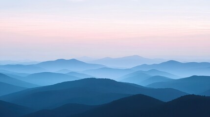 Scenic view of the Appalachian Mountains at dawn, with ample space for text