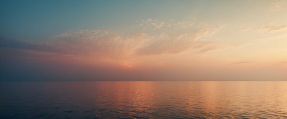 Obraz premium Soft gradient background blending subtle hues, panorama, copy space for text