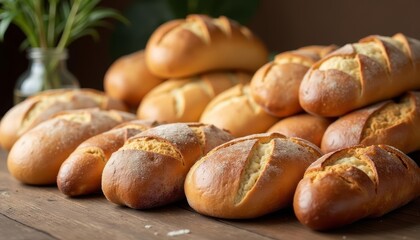  Deliciously baked bread ready to be savored
